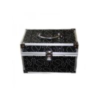 Geanta neagra pentru cosmetice cu cristale