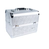 Geanta make-up Silver cu cristale